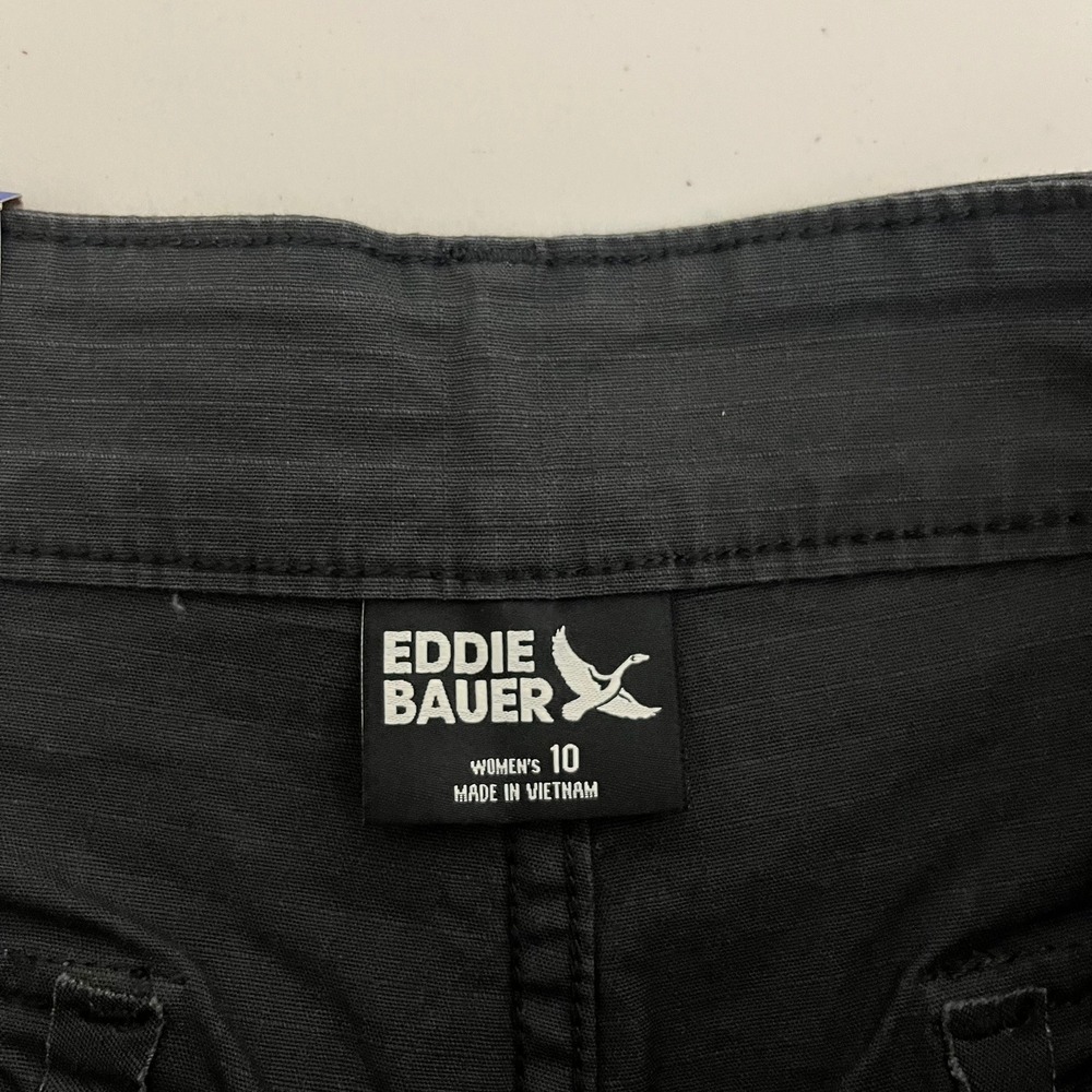 Eddie Bauer Womens Black Ripstop Utility Shorts Size 10 1849046 5" Inseam NEW - Picture 9 of 14